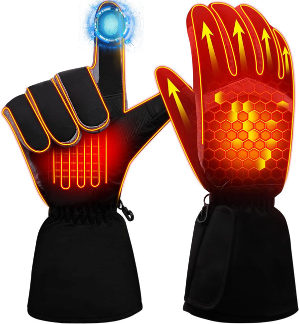 USB Heated Gloves Electric Touchscreen Waterproof Heated for Raynauds Arthrithis Hand Warmer Rechargeable Winter Ski Work Design Winter Gift for Indoor and Outdoor